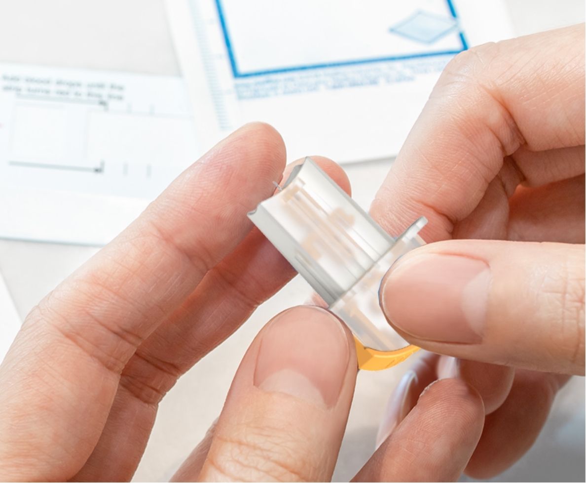 Point-of-care blood test sample