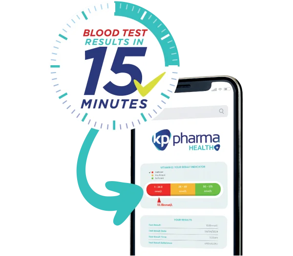 KP Pharma Health blood test results in 15 minutes across the UK