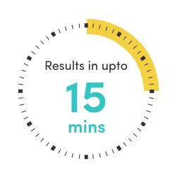 Results in up to 15 mins 